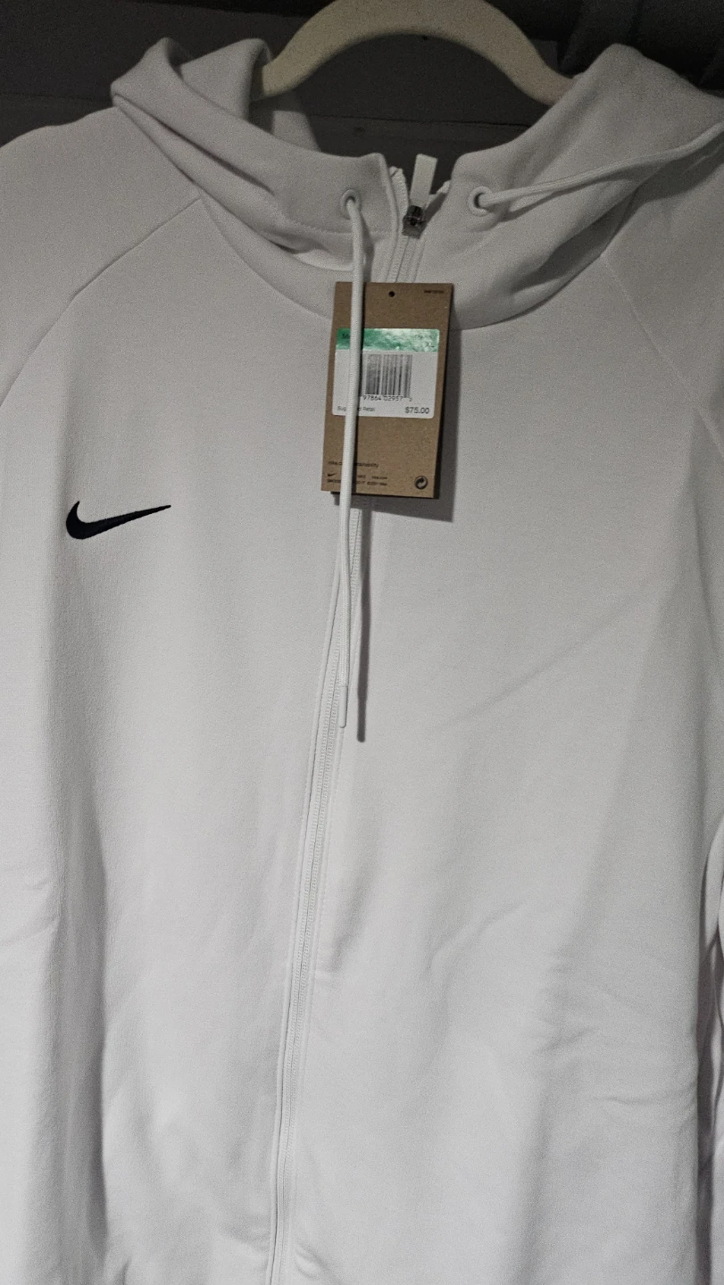 New Nike Dri-FIT Full-Zip Hoodie White - photo 2