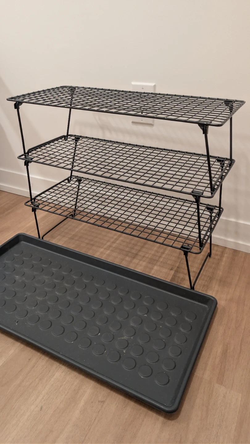 IKEA Shoe Rack Set – 3 Stackable Racks + 1 Boot Tray - photo 4