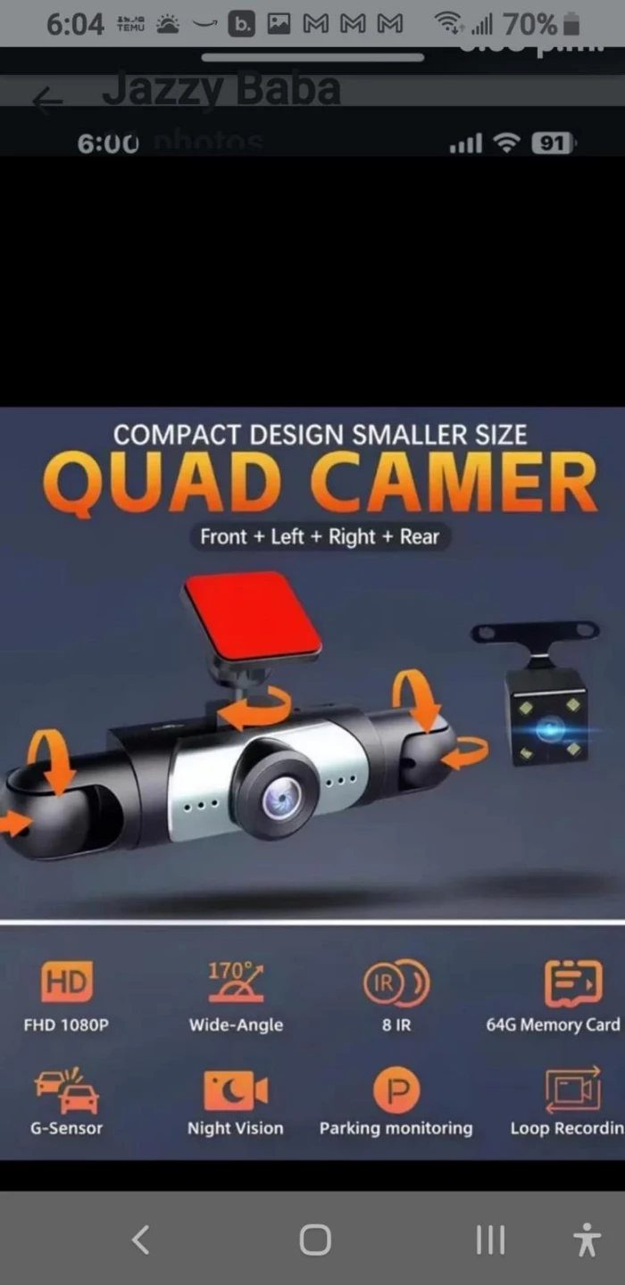 4-Channel Dash Cam with 3.16-inch Screen - photo 2