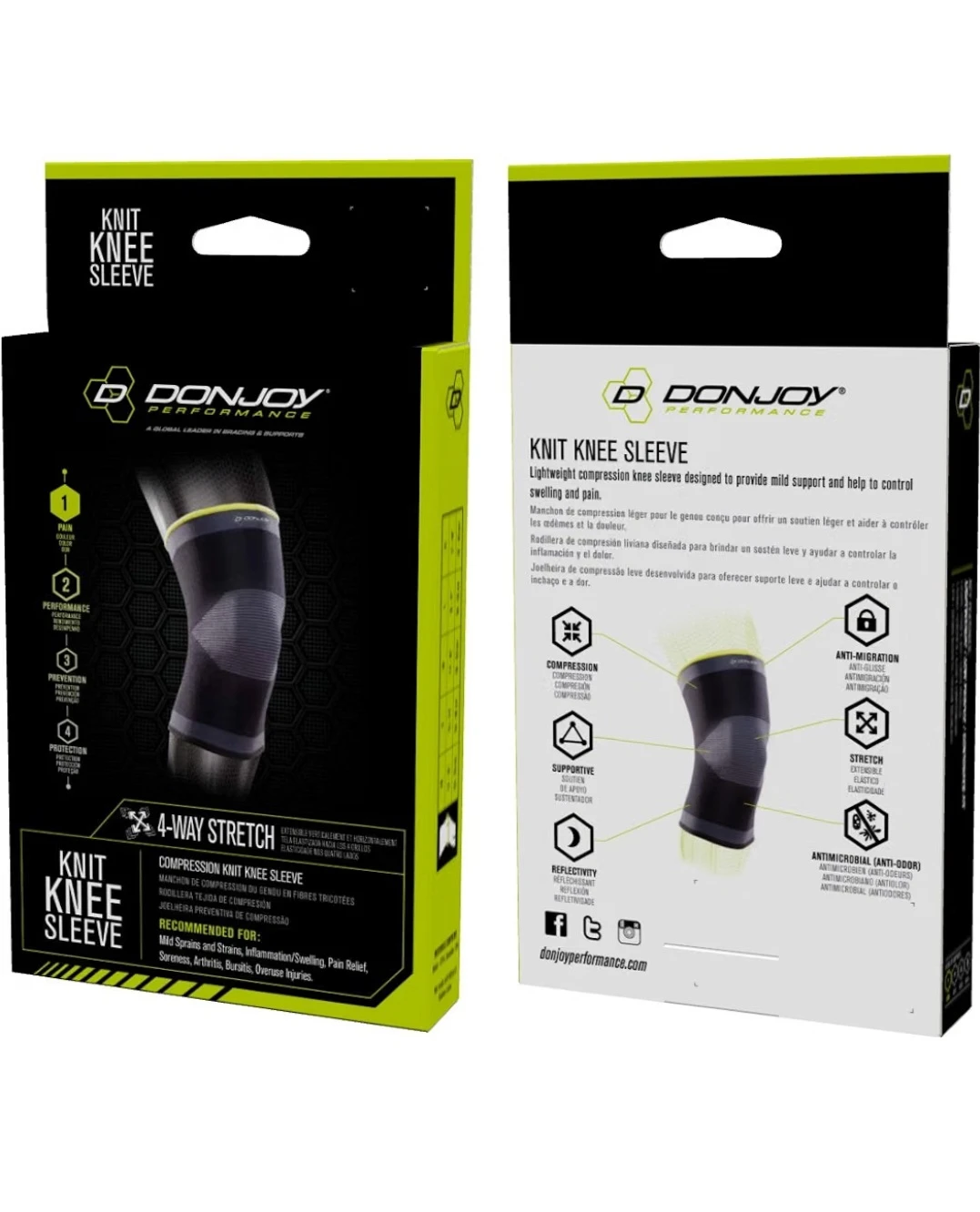 DonJoy Performance Knit Knee Sleeve, Large