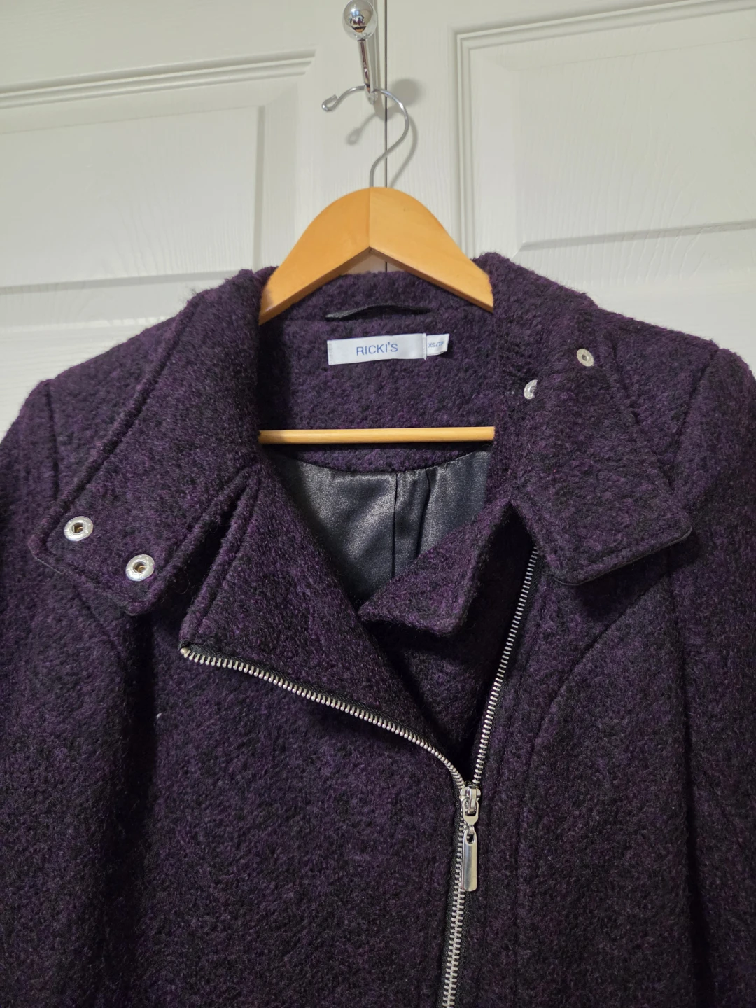 Ricki's purple wool-blend coat - Size XS - photo 3
