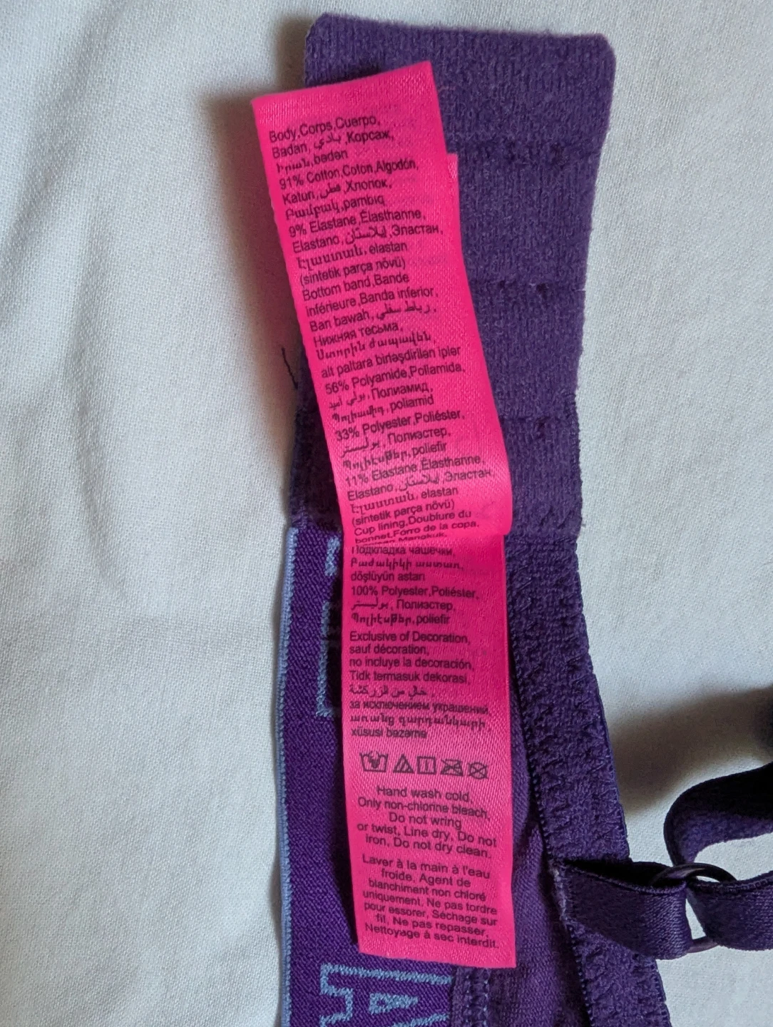 La Senza Remix Lightly Lined Cotton Balconnet Bra 34C purple - photo 5