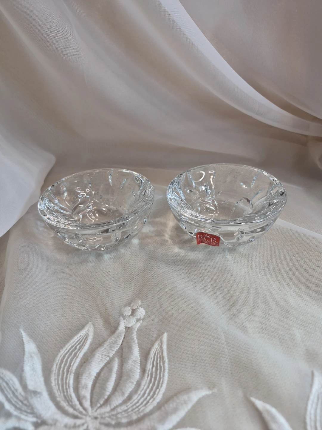 Vintage RCR Crystal Tealight/Votive Holders
