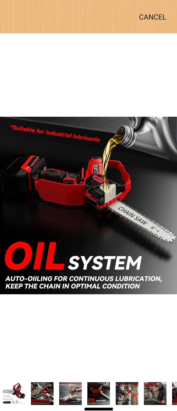 DEMIMA 8-inch Brushless Cordless Chainsaw - photo 4