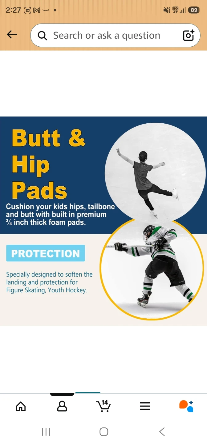 Brand New Kids Butt Hip Protection Padded Shorts (2 Available) - photo 2