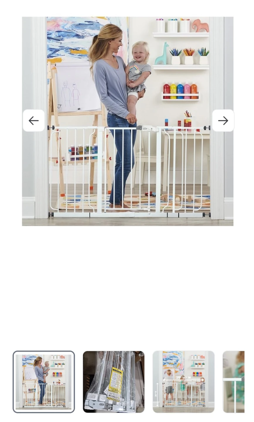 Regalo Safety Baby Gate 56" Extra Wide, Pressure Mount