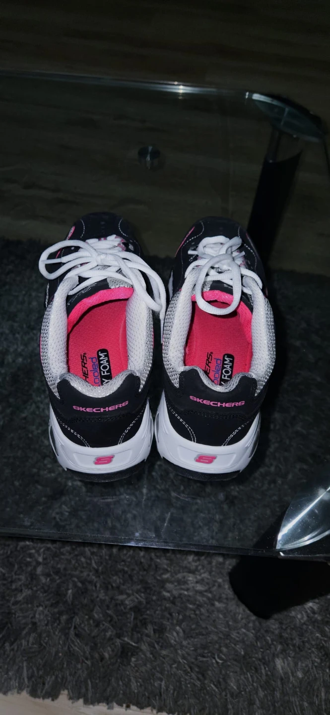 Skechers D'Lites Sneakers Black Pink Size 7.5 - photo 3