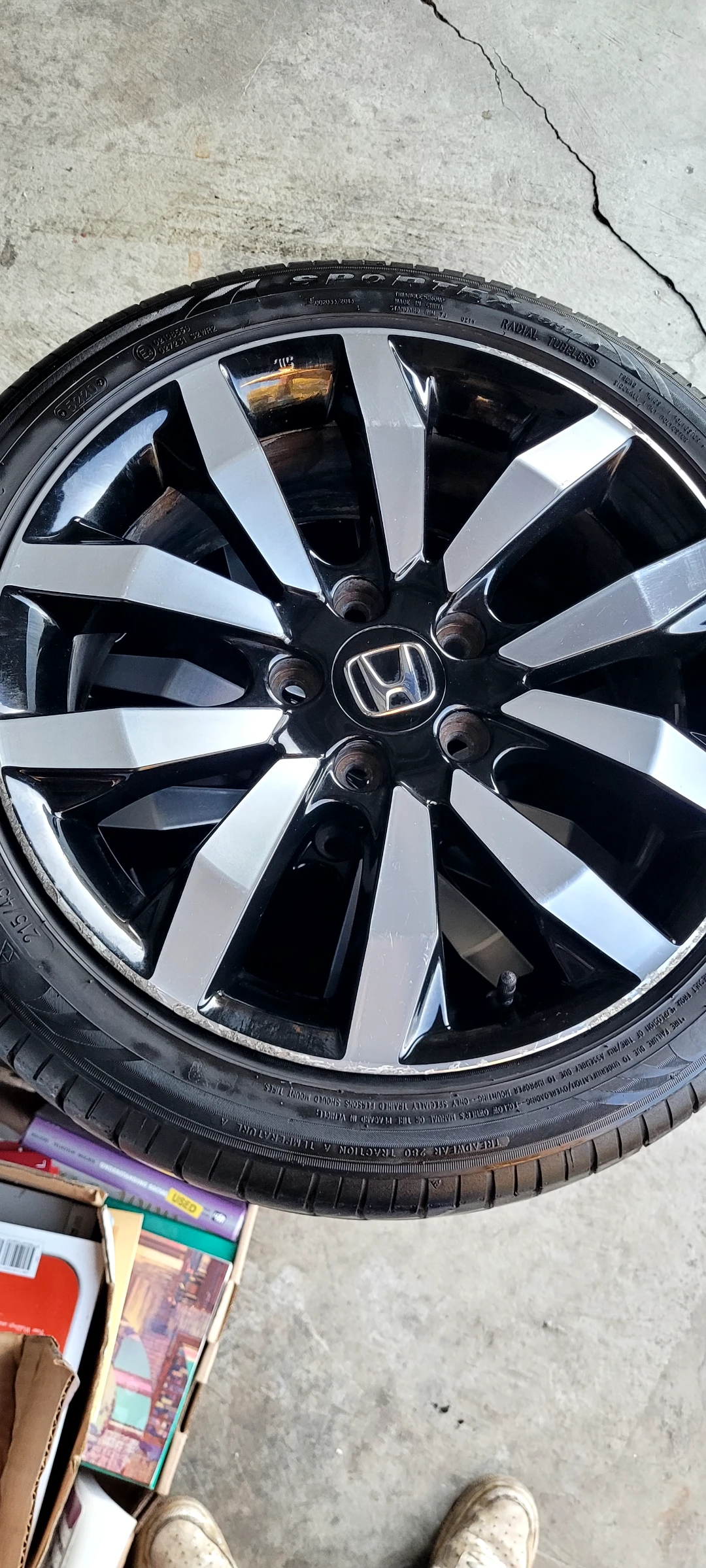 Set of 4 Honda Alloy Wheels with Tires - photo 4