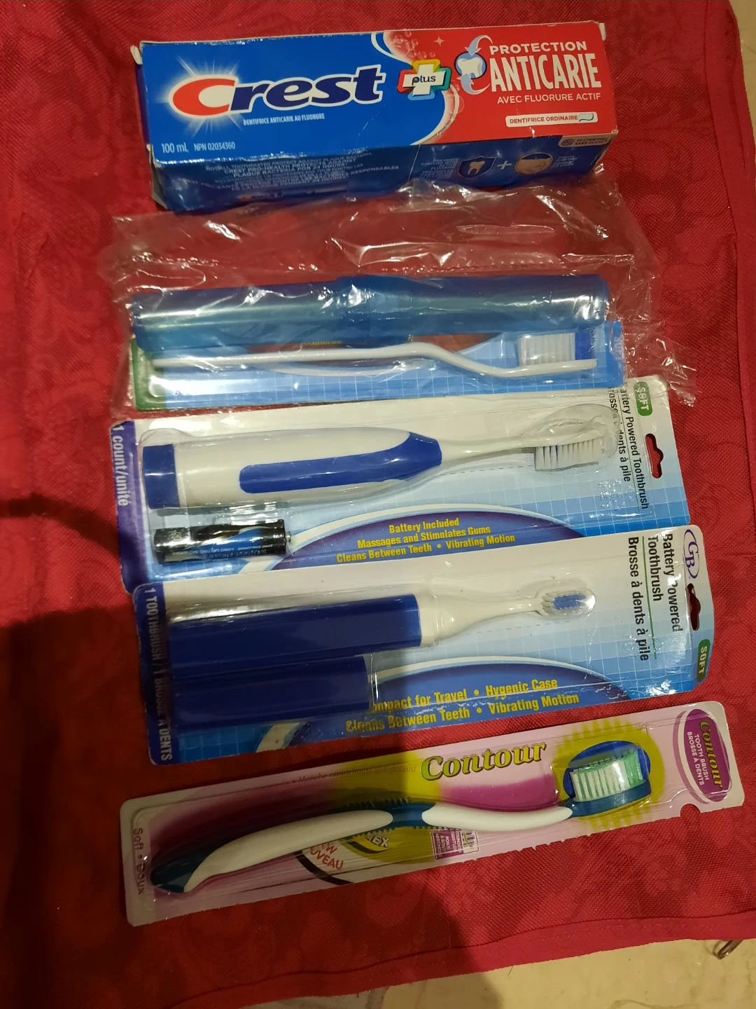 Crest Toothpaste &  Battery & Manual Toothbrushes