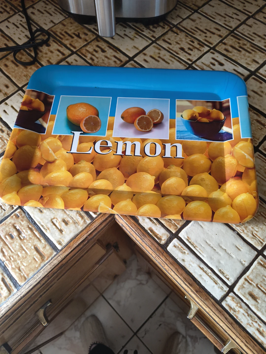 Lemon Pattern Serving Tray
