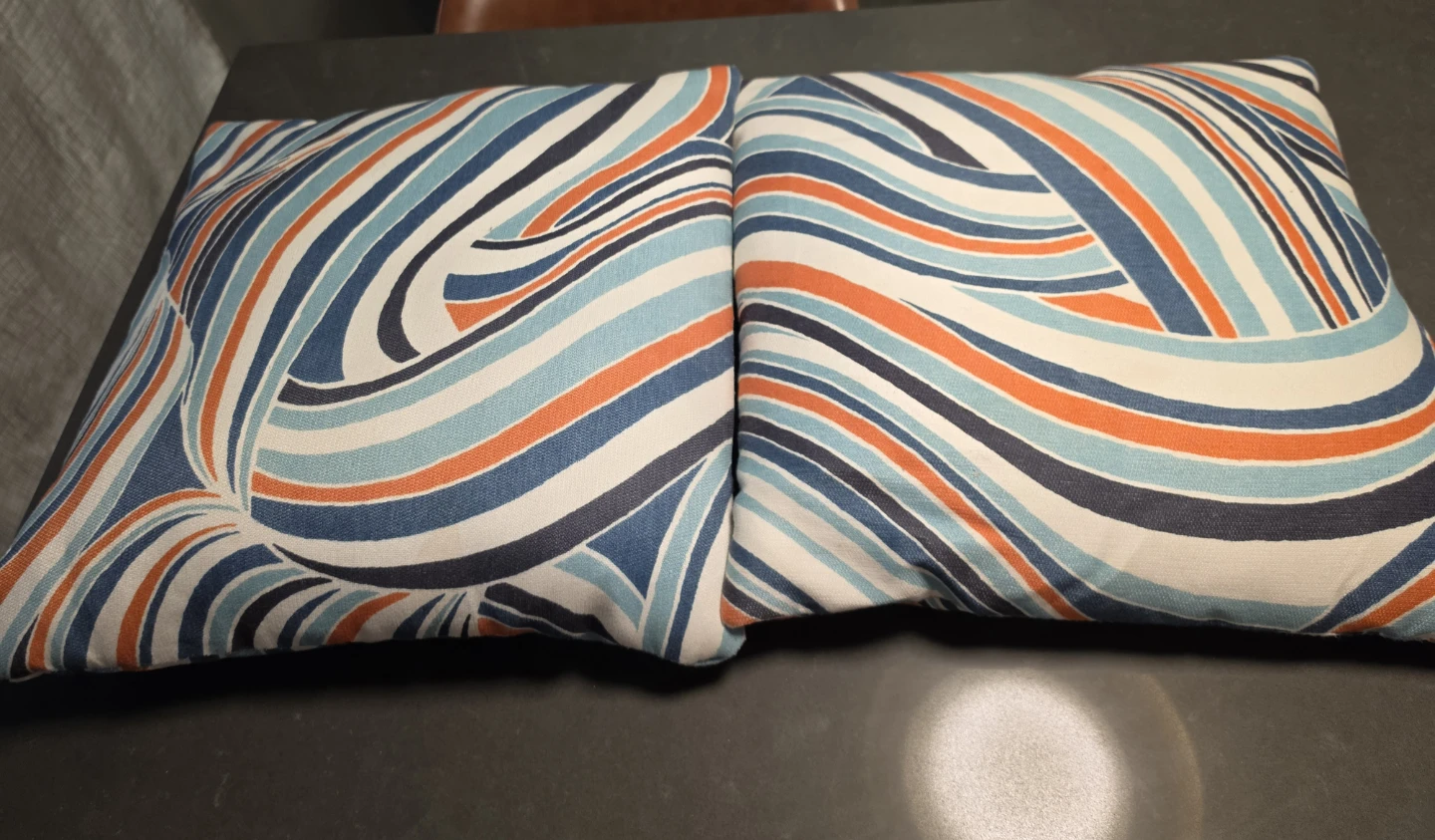Set of Two Patterned Throw Cushions