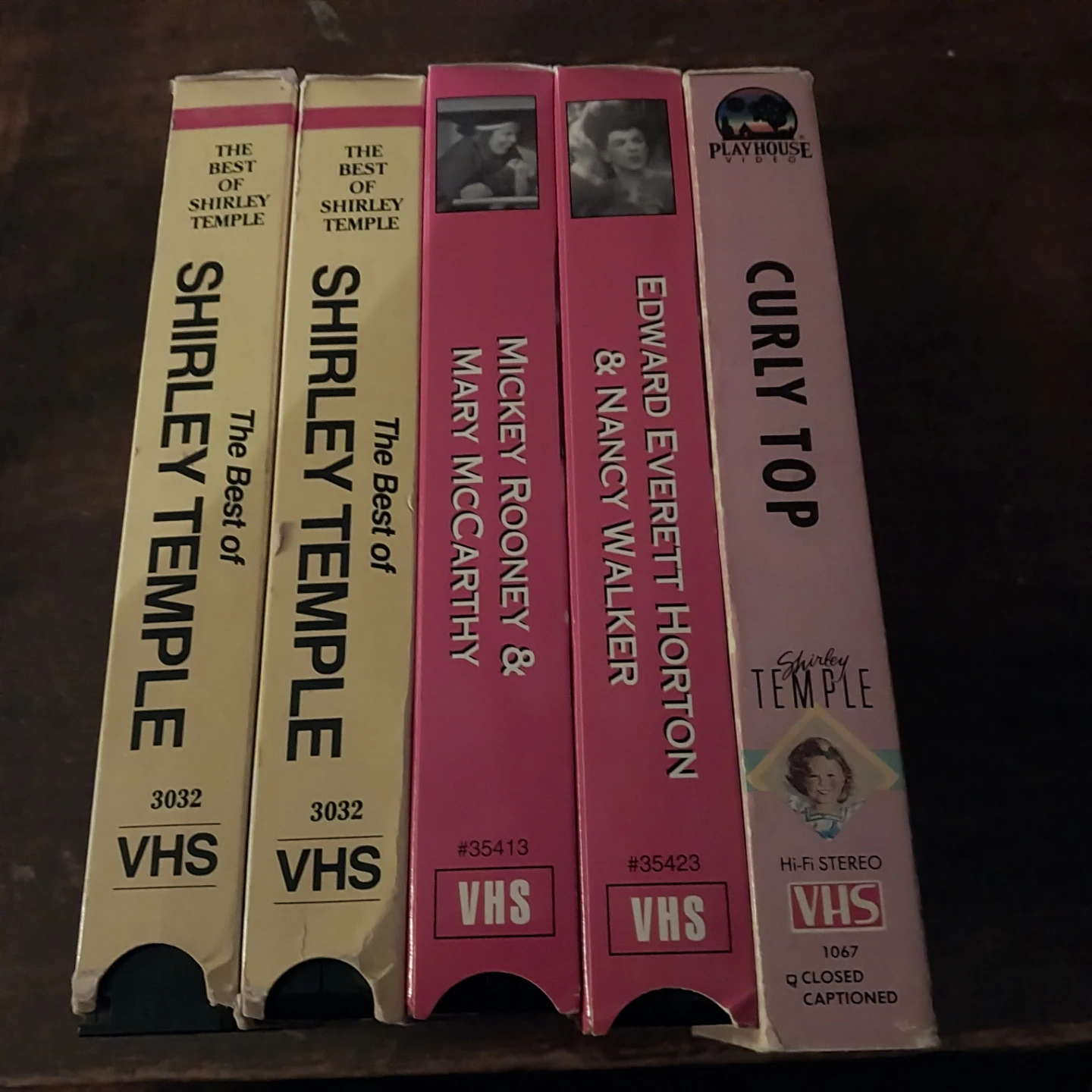 Set of 5 Classic Movie VHS Tapes