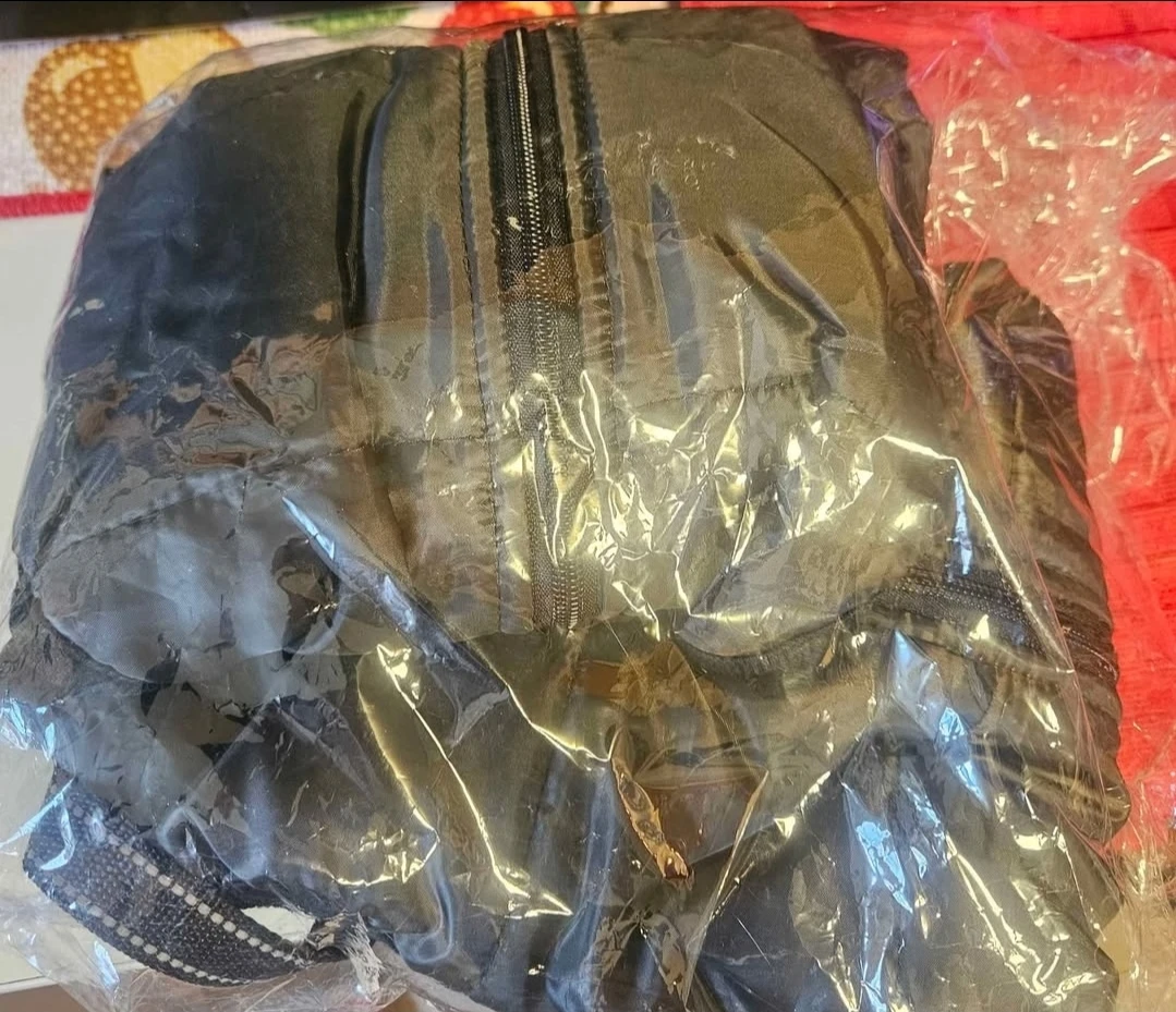 Black Insulated Dog Winter Vest with Harness . Is 2 jackets