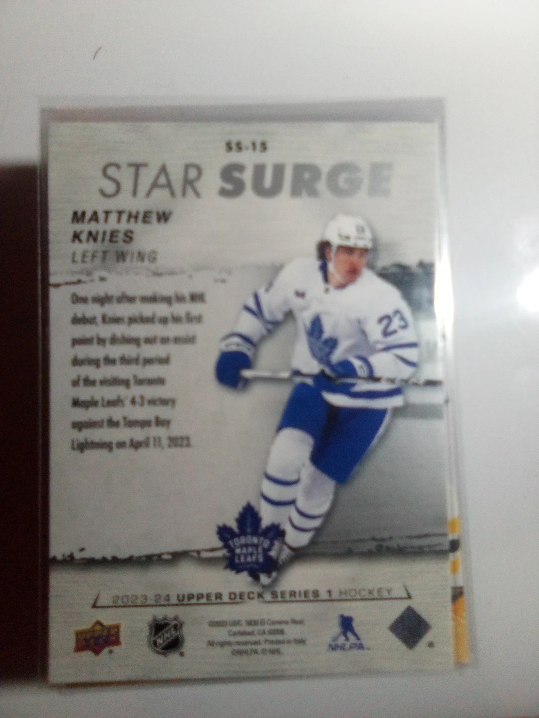 Matthew Knies Star Surge Hockey Card - photo 2