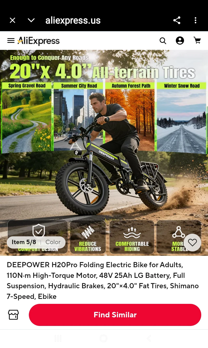 DEEPPOWER H20Pro Folding Electric Bike