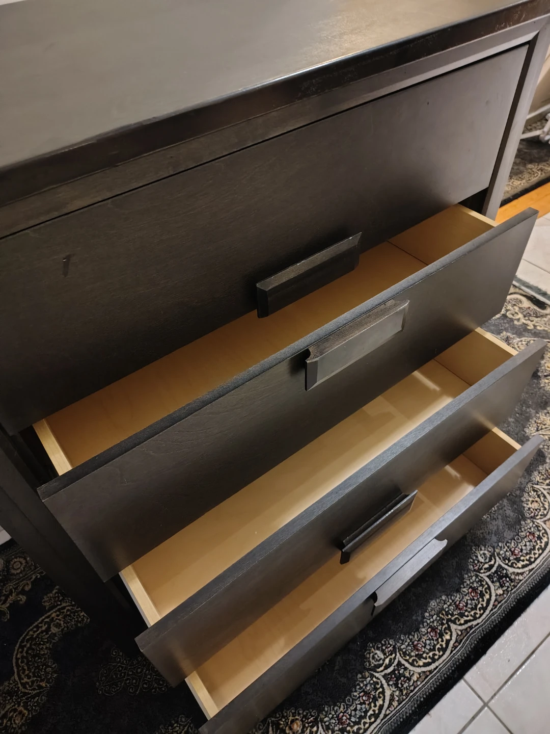 Dark Brown 4-Drawer Wood Dresser - photo 5