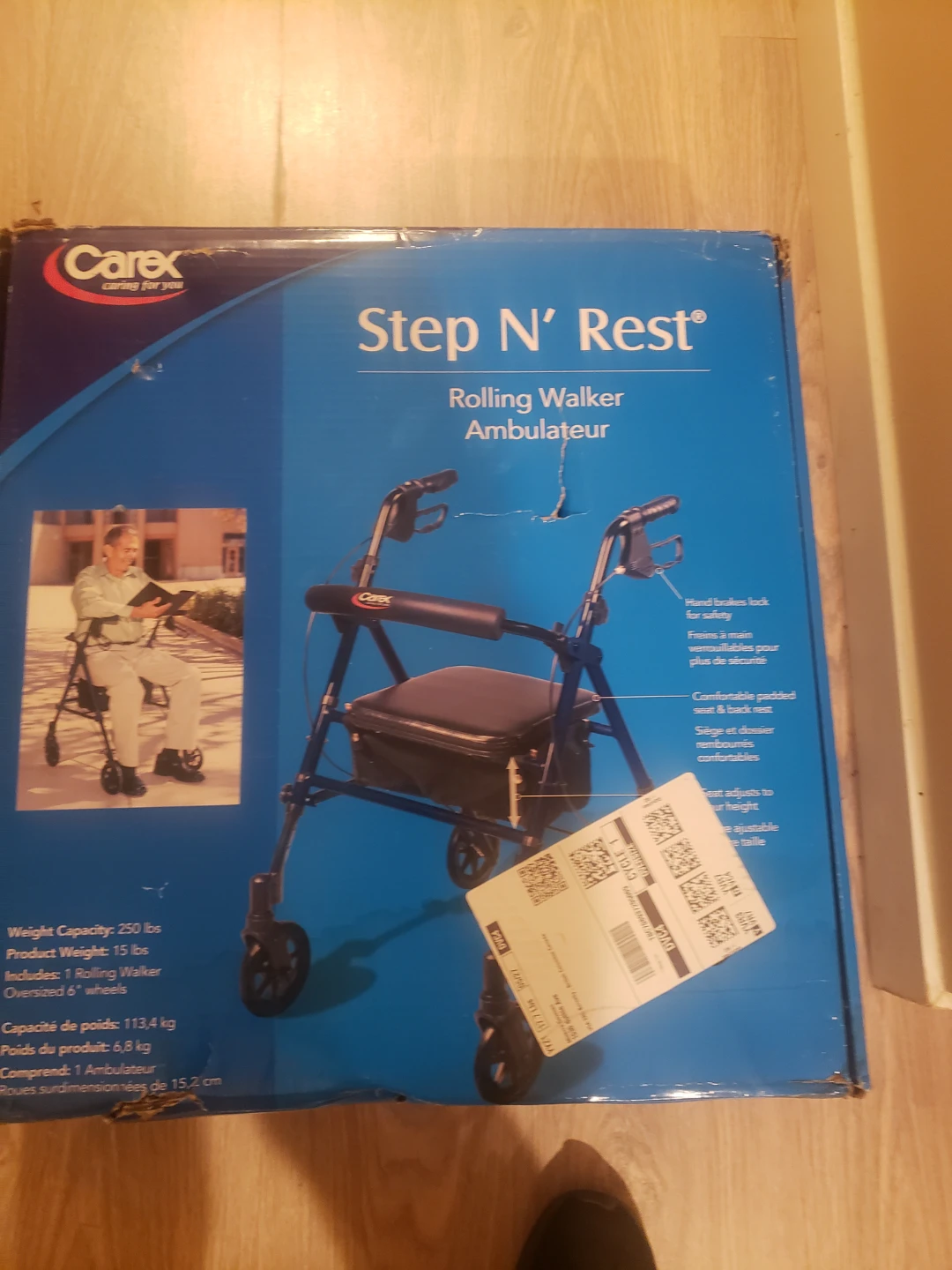 Carex Step N' Rest Rolling Walker