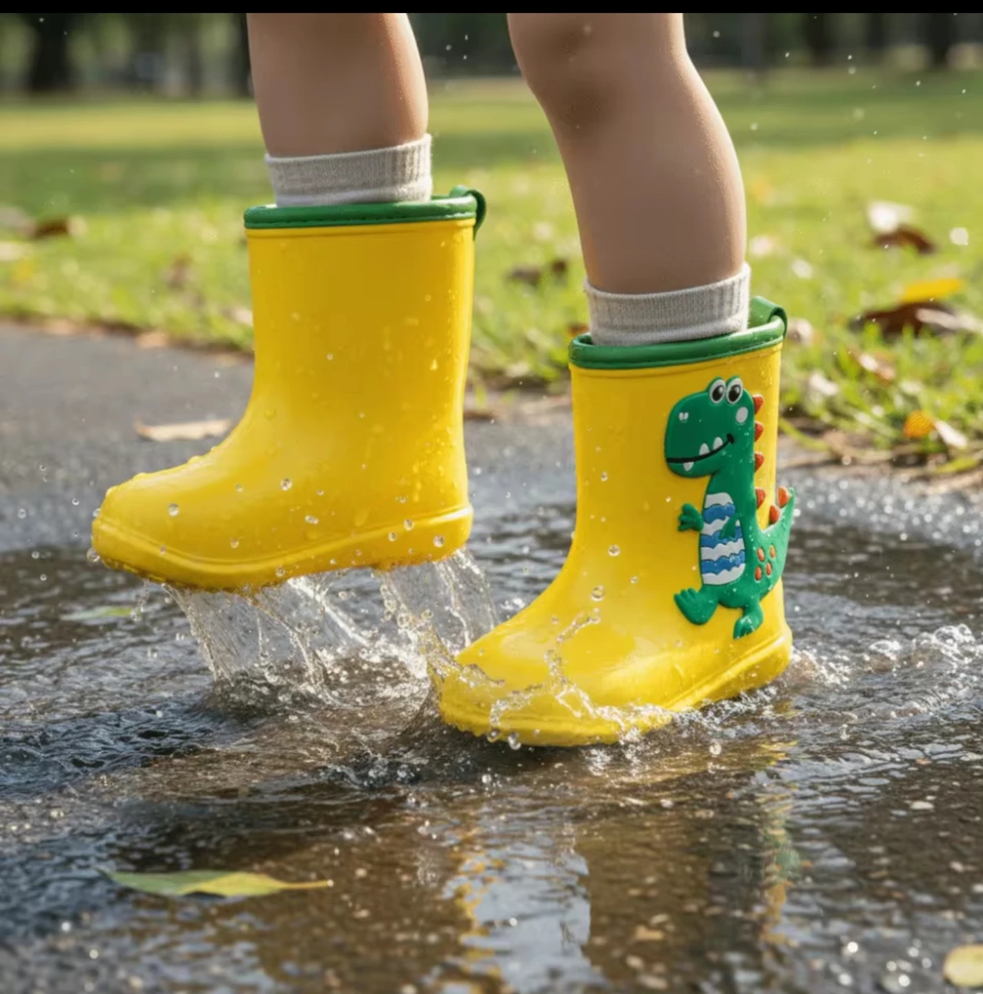 Yellow Dinosaur Rain Boots 140mm - photo 2