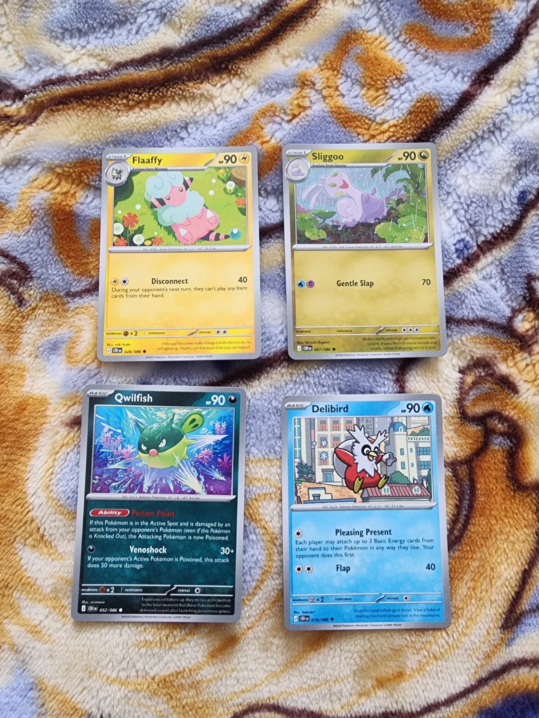 Set of 4 Pokemon Trading Cards