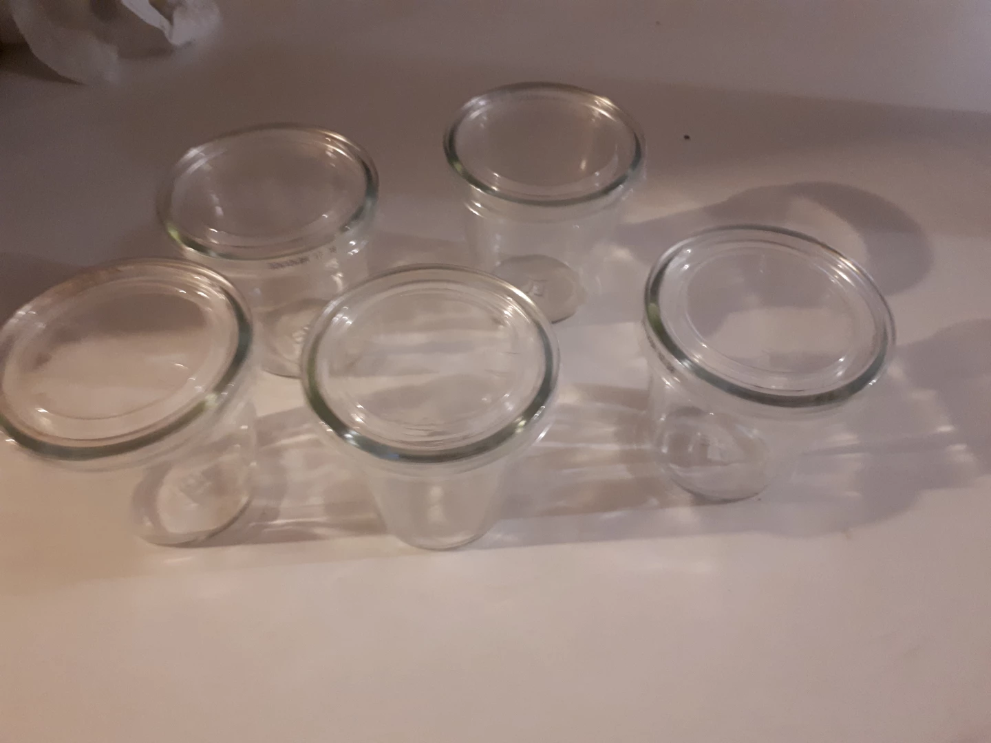 Set of 5 Small Glass Jars