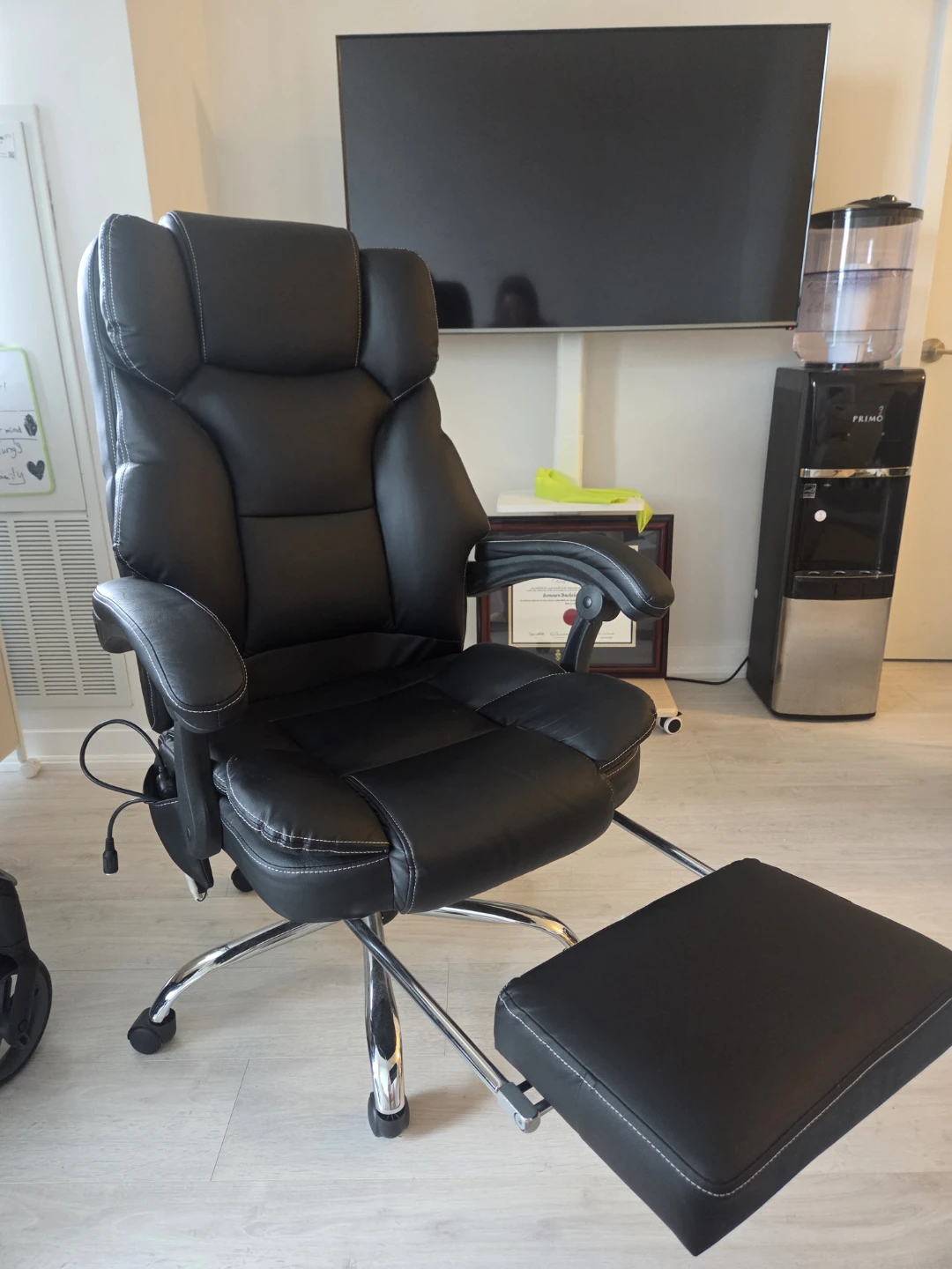 Black Ergonomic Office Chair with Footrest (Pickup only) - photo 3