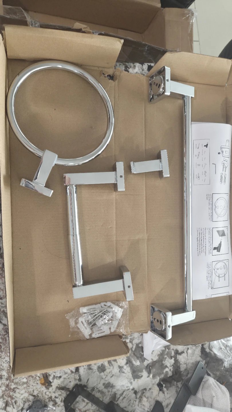 4-Piece Chrome Bathroom Hardware Set