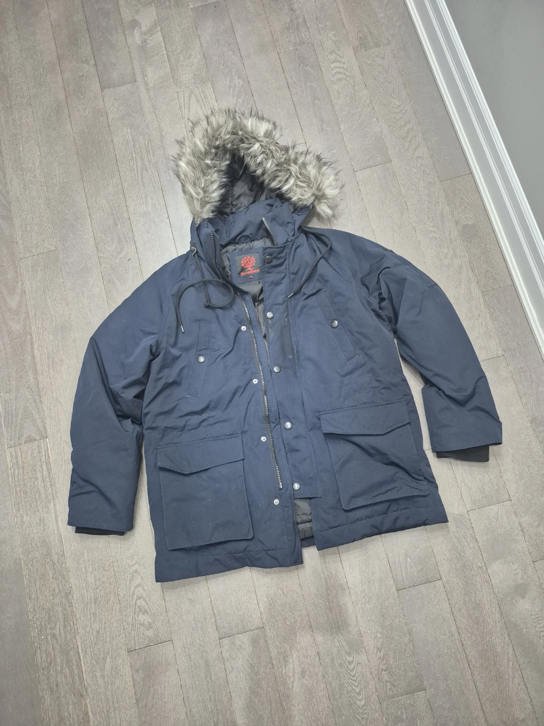 Warm & Stylish! Dark Navy unisex Winter Parka with Faux-Fur Hood - photo 2