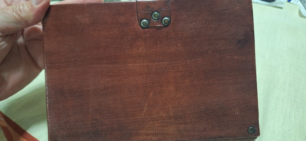 Handmade Leather Journal with Evil Eye Charm - photo 3