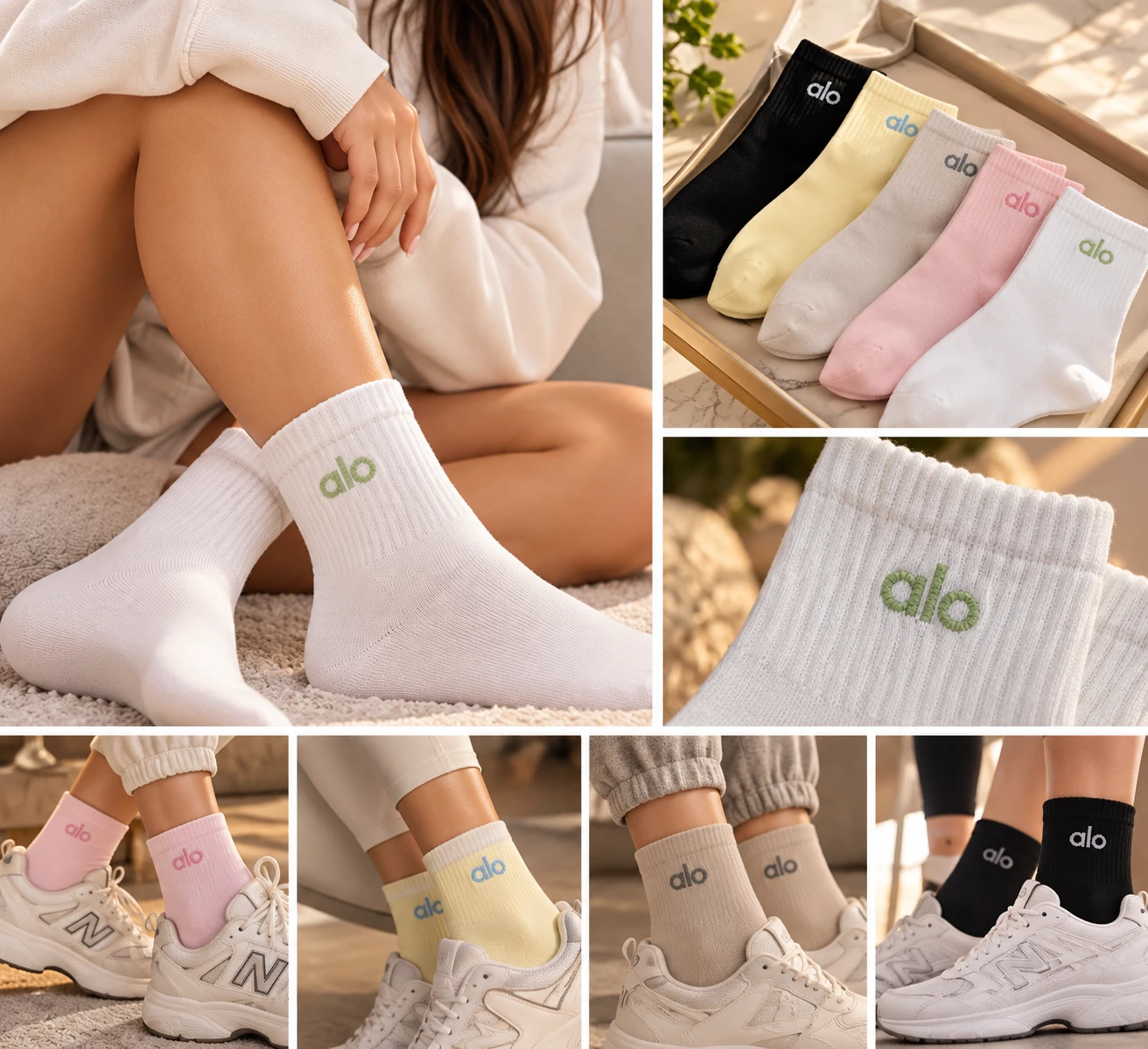 Alo Yoga Crew Socks Set
