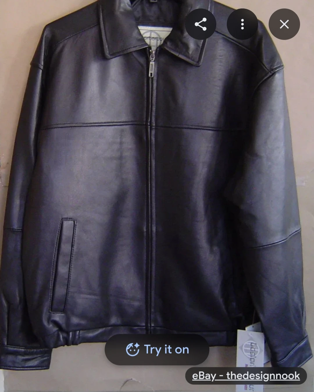 Boston Harbour Black Leather Jacket
