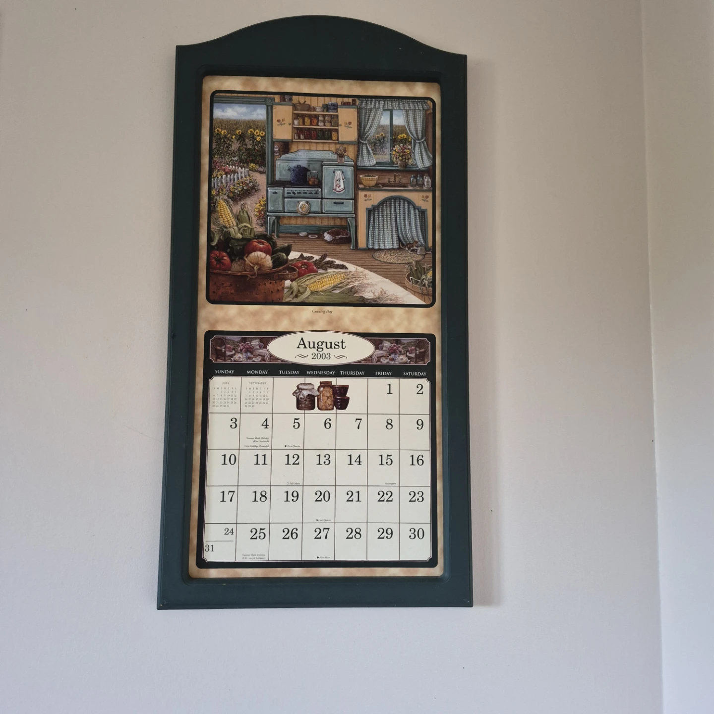 Wall Framed Calendar Holder