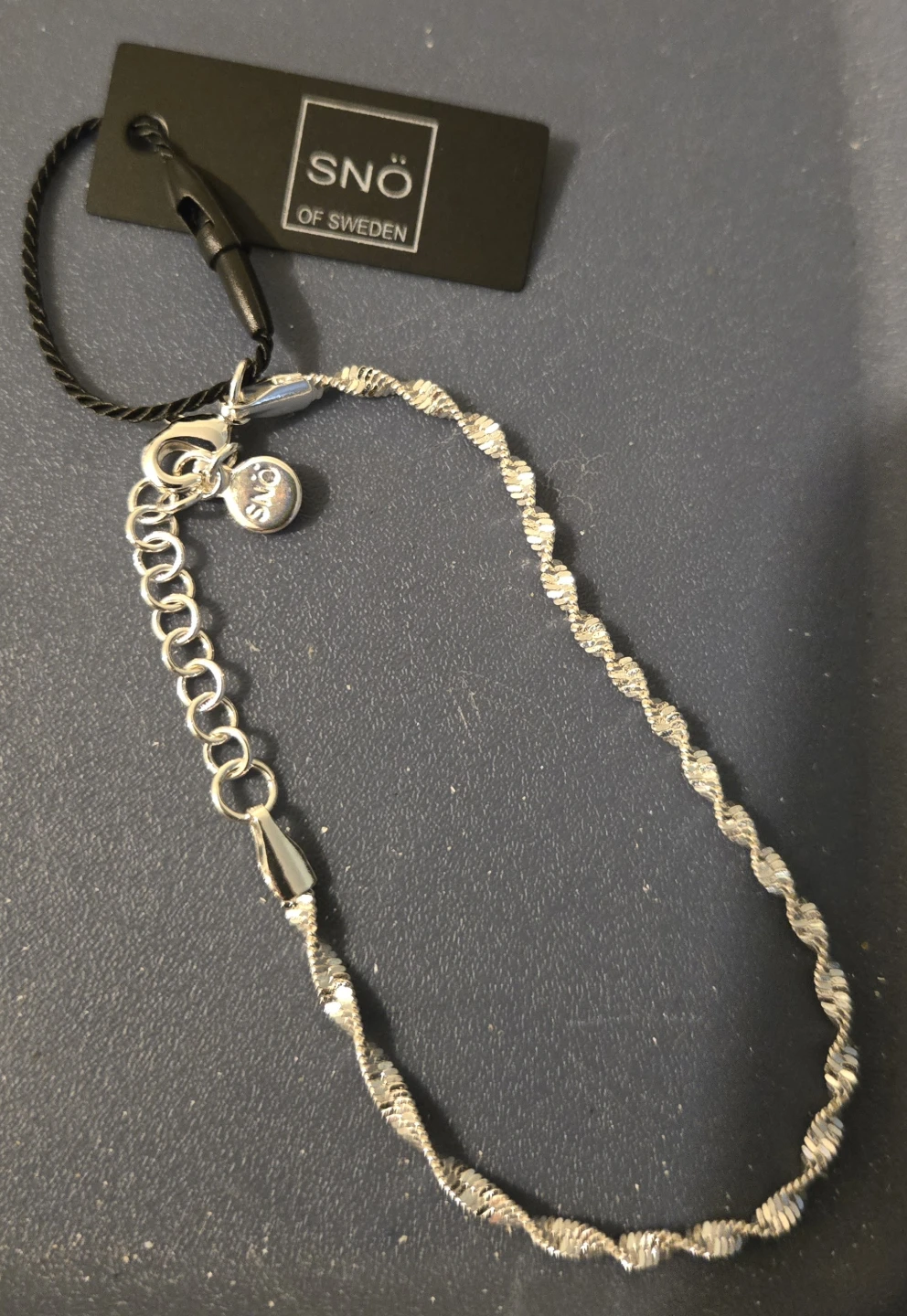 SNÖ OF SWEDEN Lison Twisted Silver Plated Bracelet