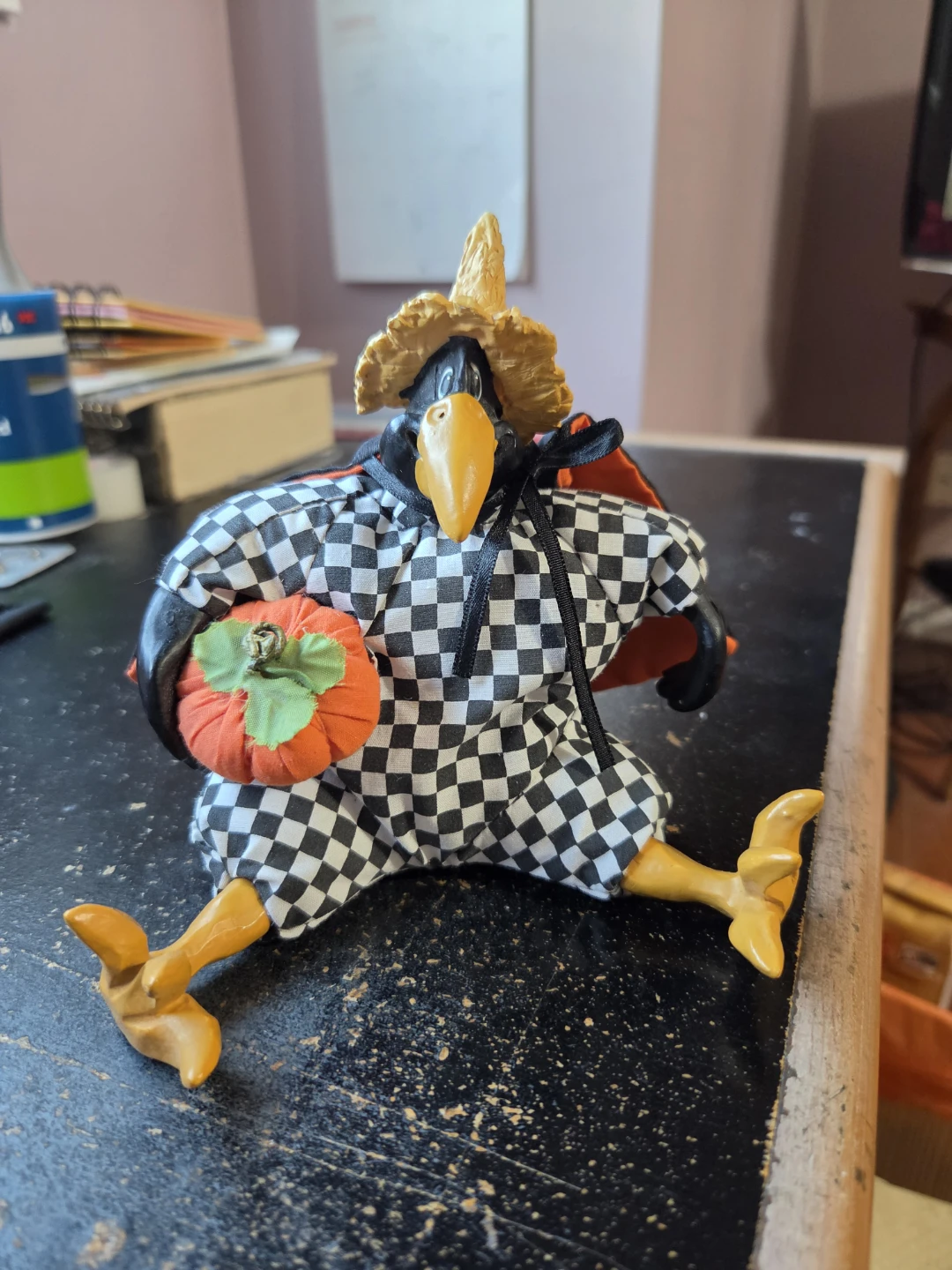 1990s Russ "Cornpone" Halloween Figurine black checkered outfit