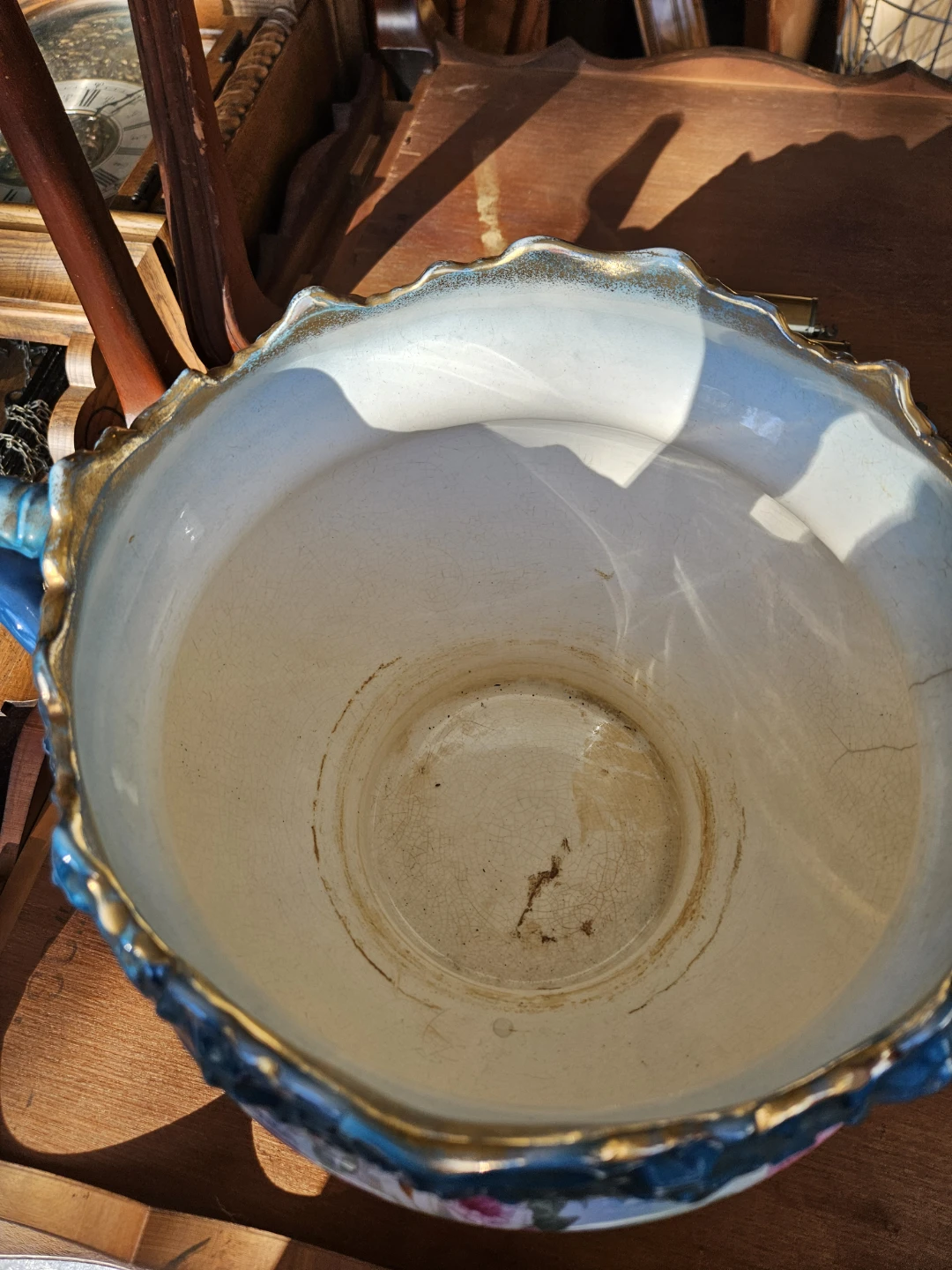 Vintage Floral Ceramic Wash Basin - photo 5