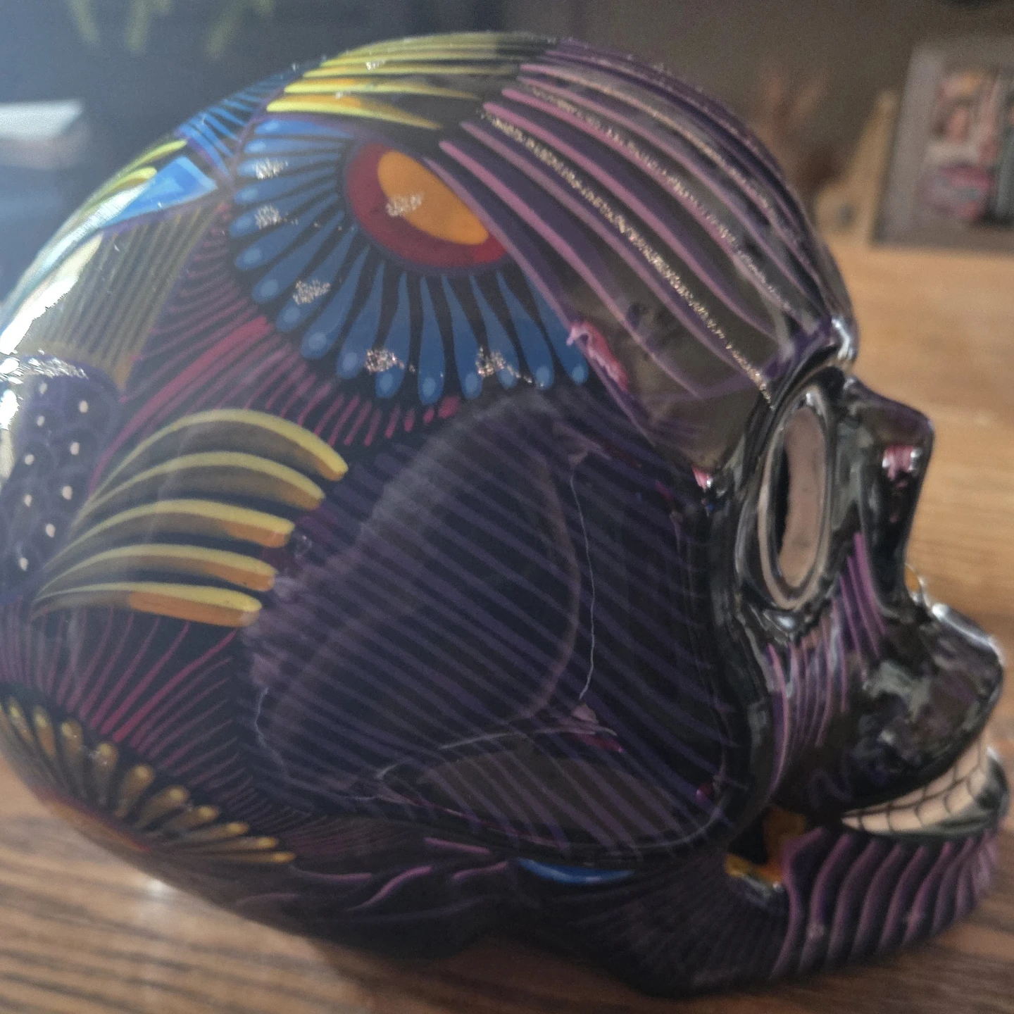 Telavera hand painted Hand-painted sugar skull - photo 2
