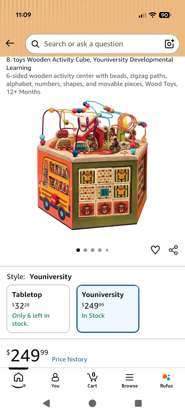 B. toys Youniversity Wooden Activity Cube - photo 4