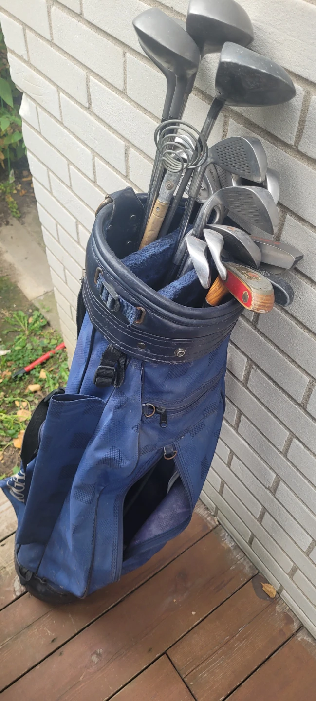 Blue Golf Bag with Assorted Clubs - photo 2