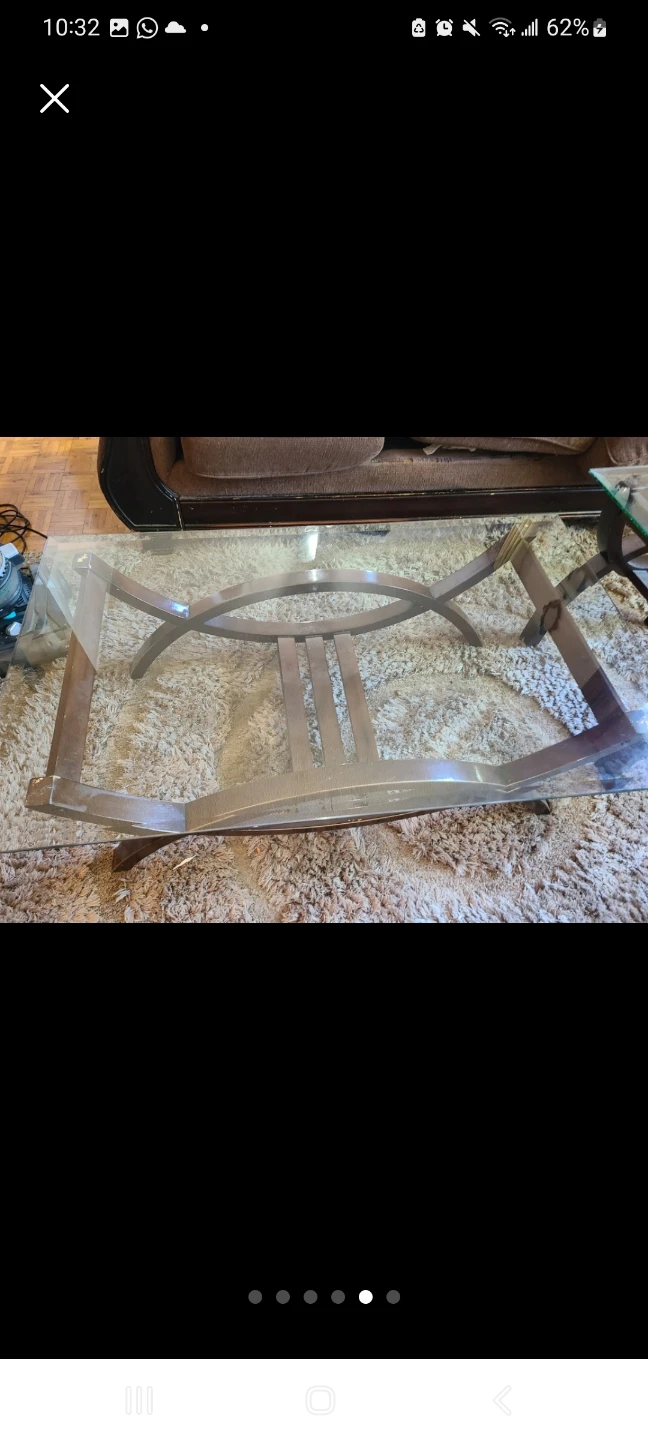 Glass top coffee and end table set