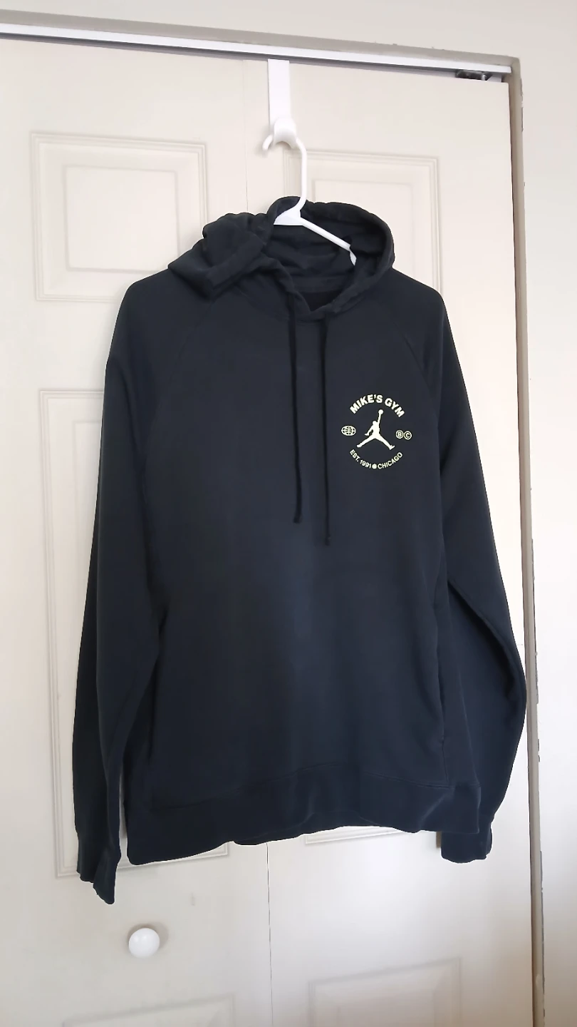 JORDAN dri fit men's black print hoodie size L - photo 4