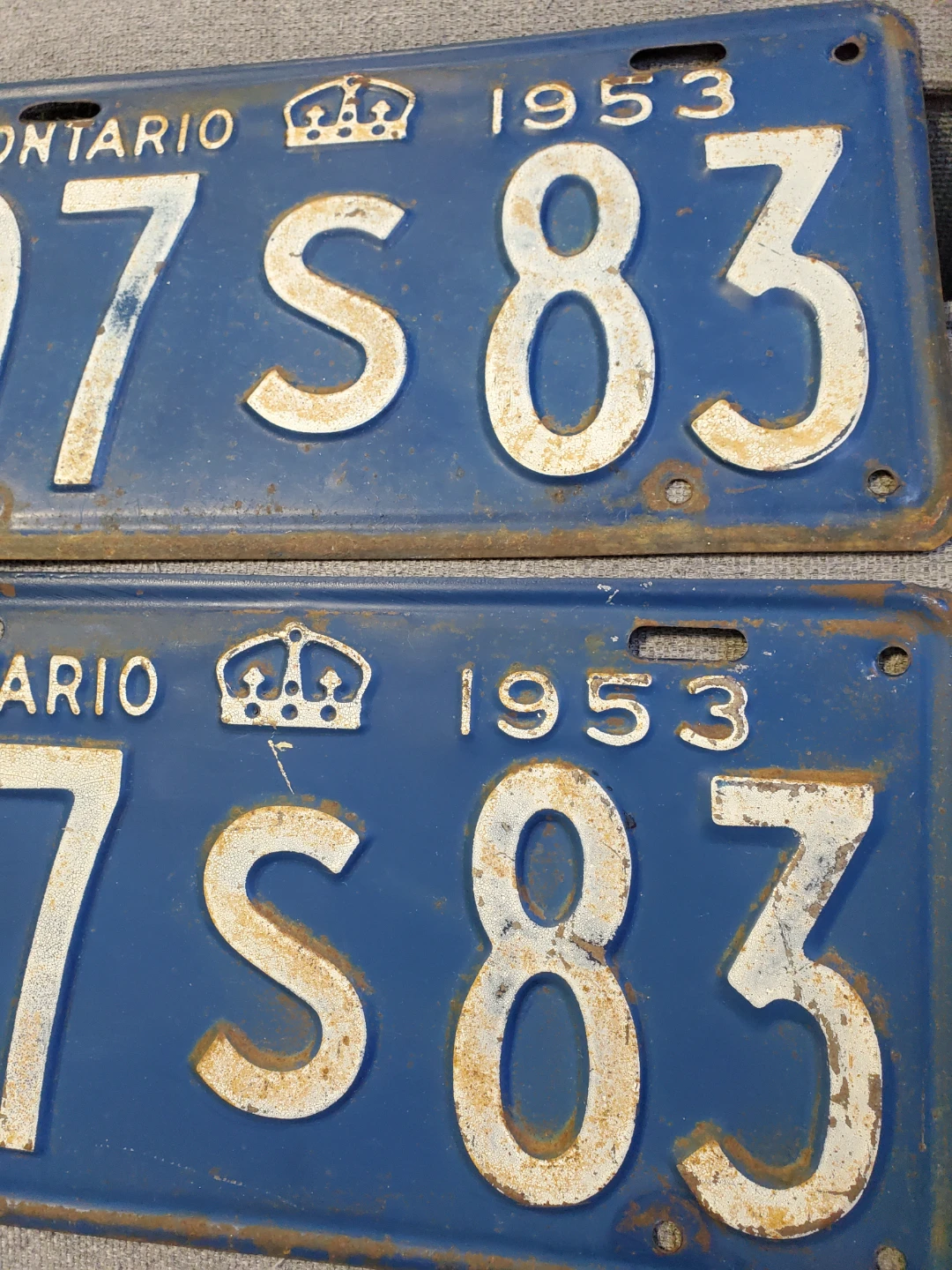 Pair of 1953 Ontario License Plates - photo 4
