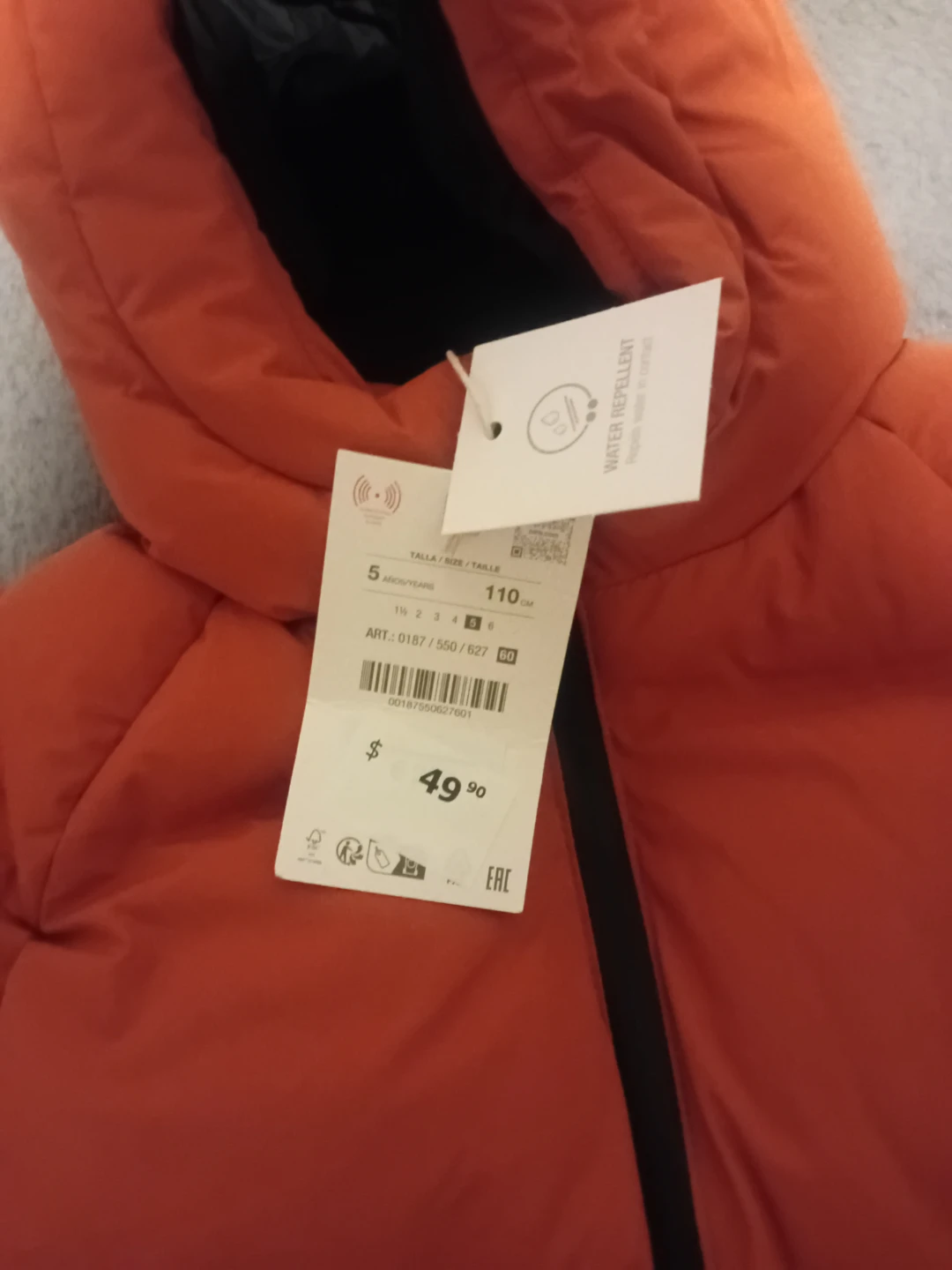 Zara Kids Orange Puffer Jacket - photo 2