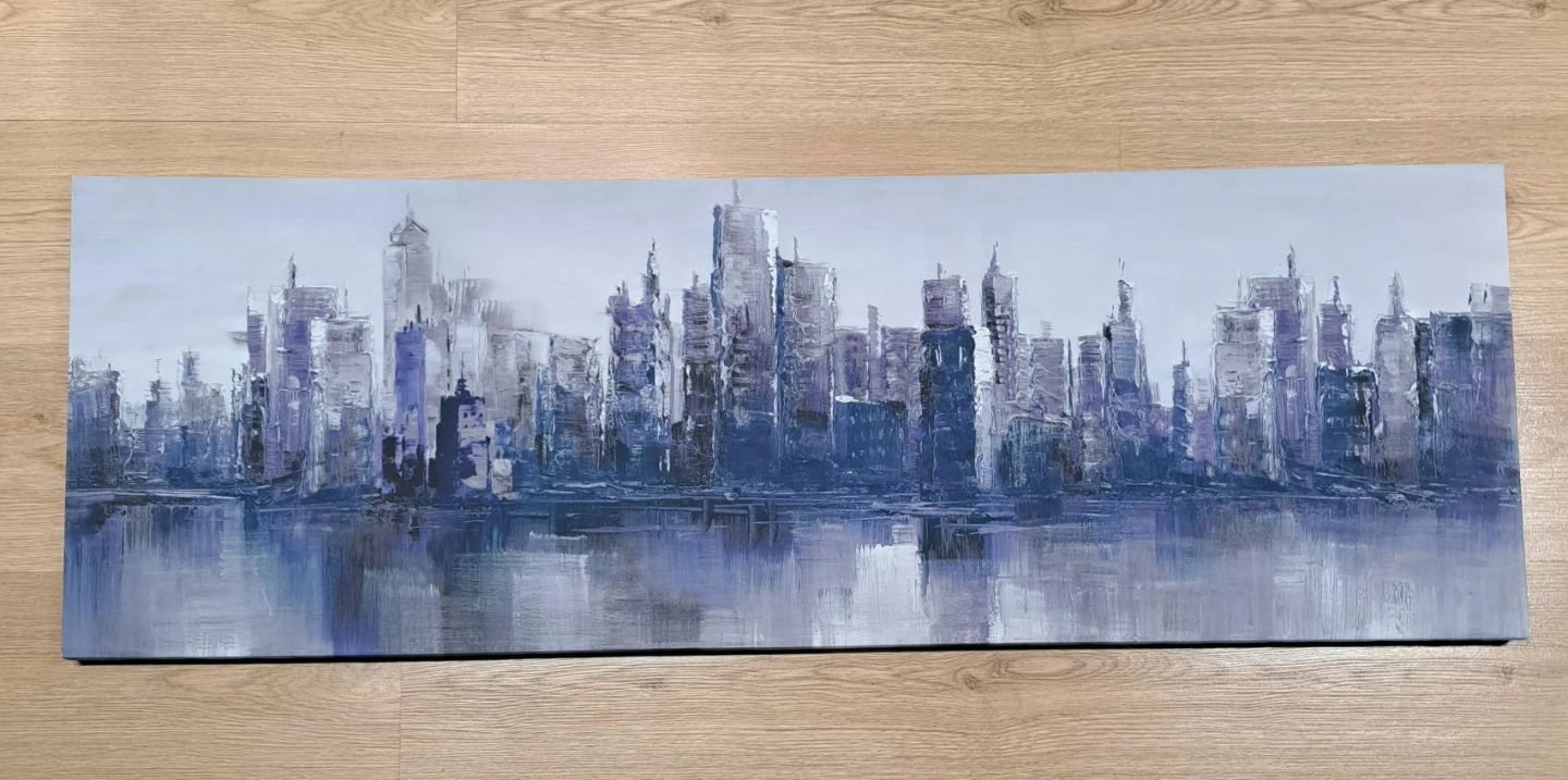 Abstract Cityscape Canvas Wall Art