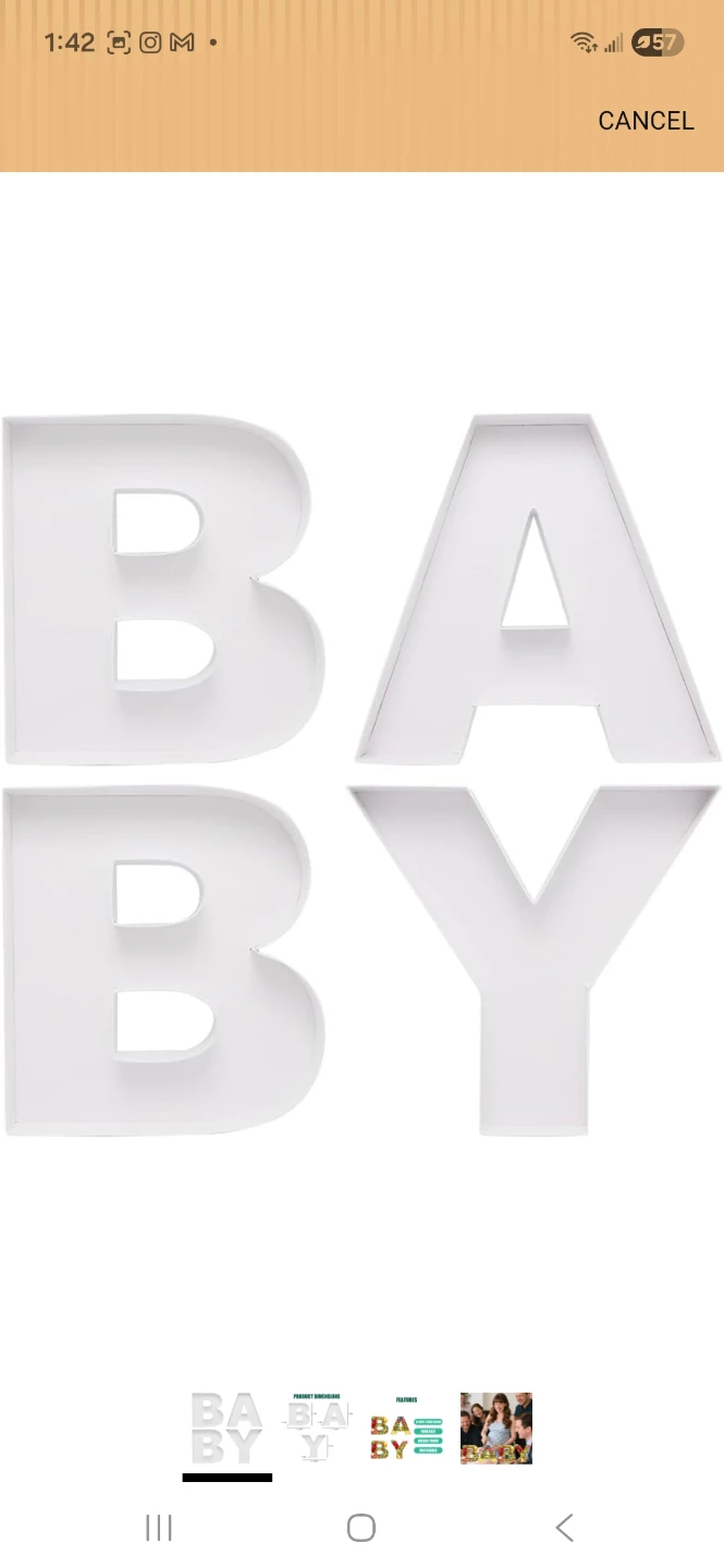 BABY Letter Fillable Charcuterie Trays - photo 2