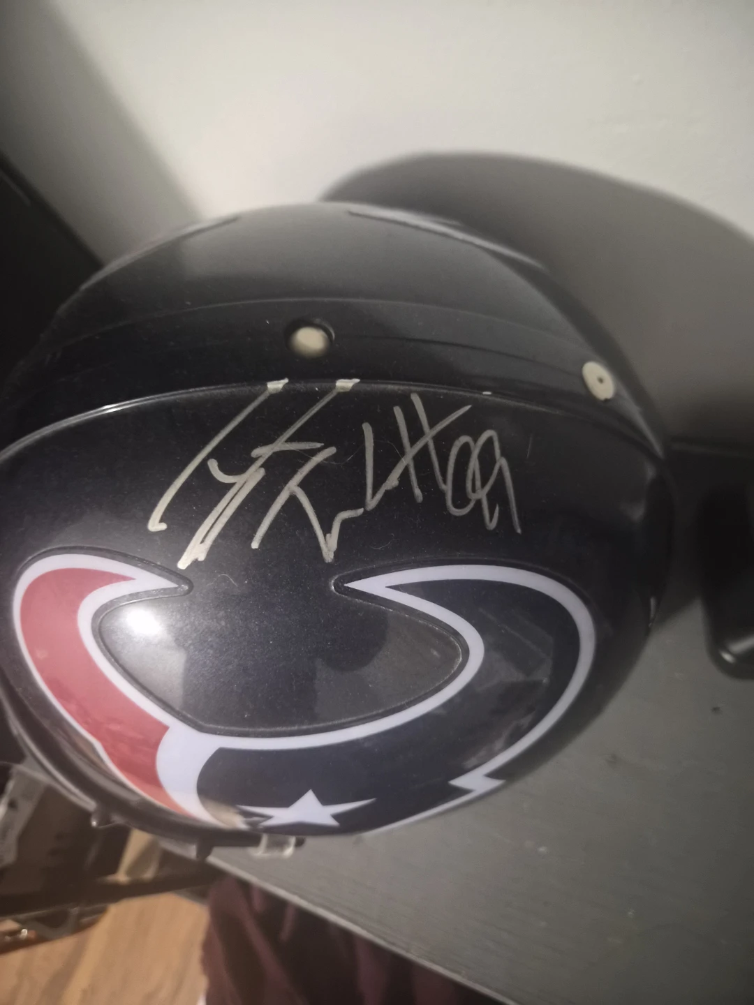 Signed by JJ WATT full size Houston Texans Helmet