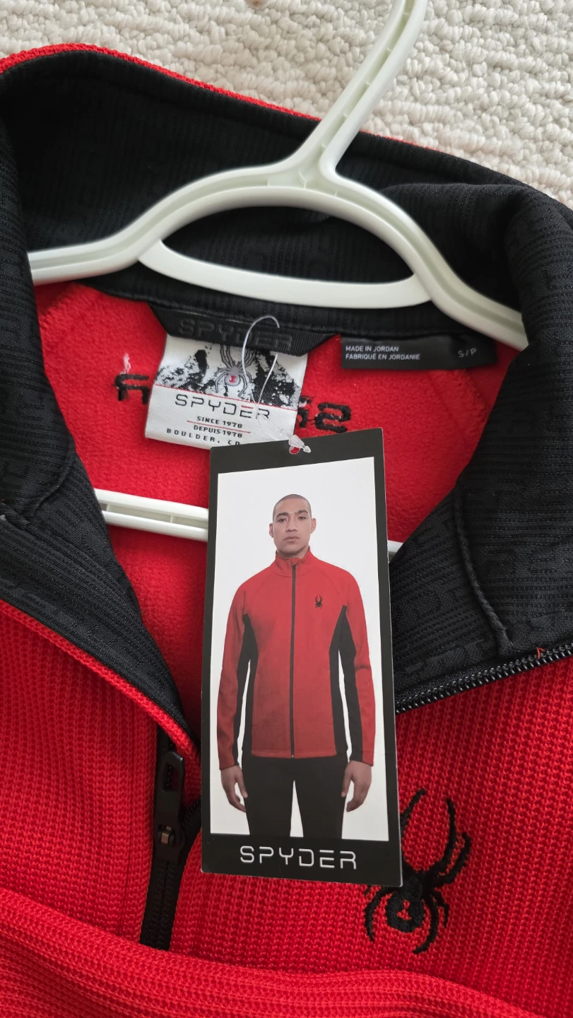 New Spyder Fleece Jacket - Red/Black - photo 4