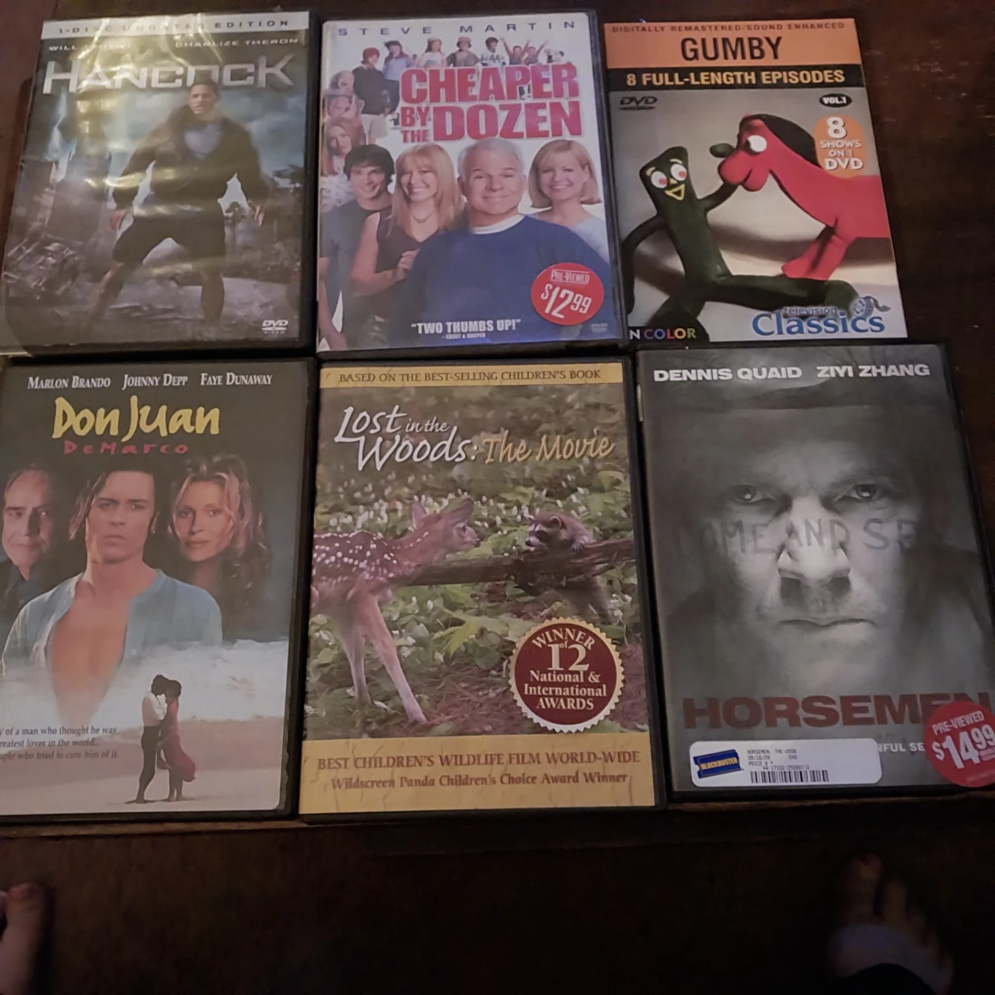 Set of 6 Assorted DVD Movies
