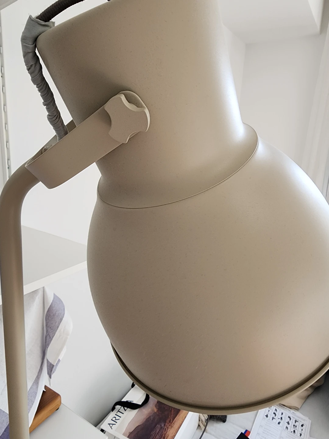 IKEA Beige Metal Floor Lamp - photo 2
