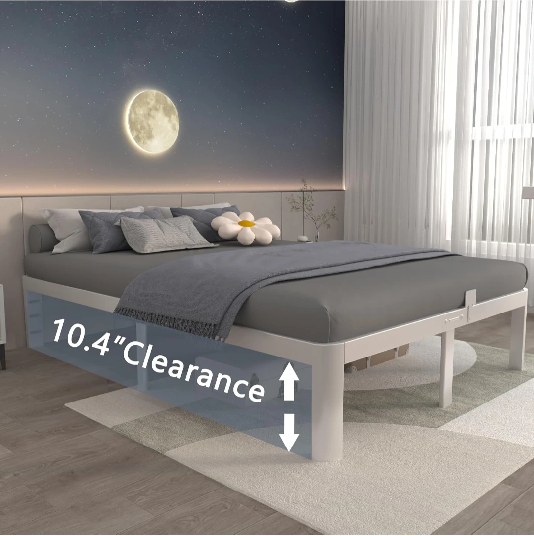 Queen Size Metal Bed Frame (white) - photo 3