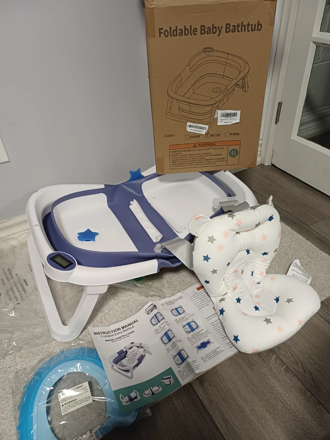 Foldable Baby Bathtub with Temperature Display - photo 2