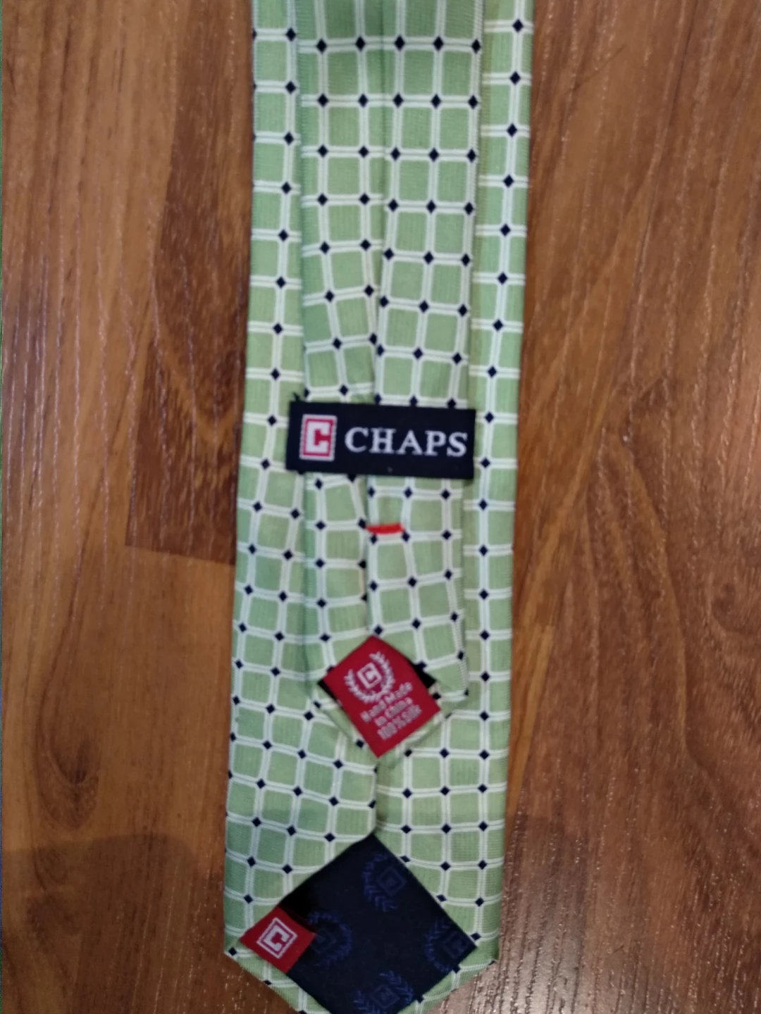 Kids Chaps Light Green Geometric Print Tie - photo 2